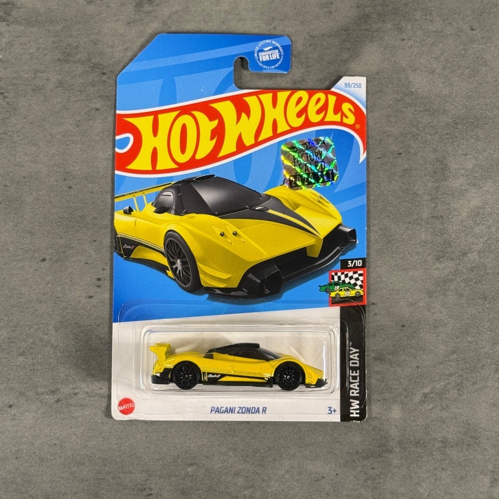 Hot Wheels Pagani Zonda R Toy Car Yellow HW Race Day 99/250 NEW